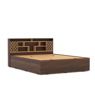 Nilkamal Czar 1 Queen Bed Box Storage (Beech / Walnut)