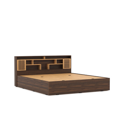 Nilkamal Czar 2 King Bed Box Storage (Beech / Walnut)