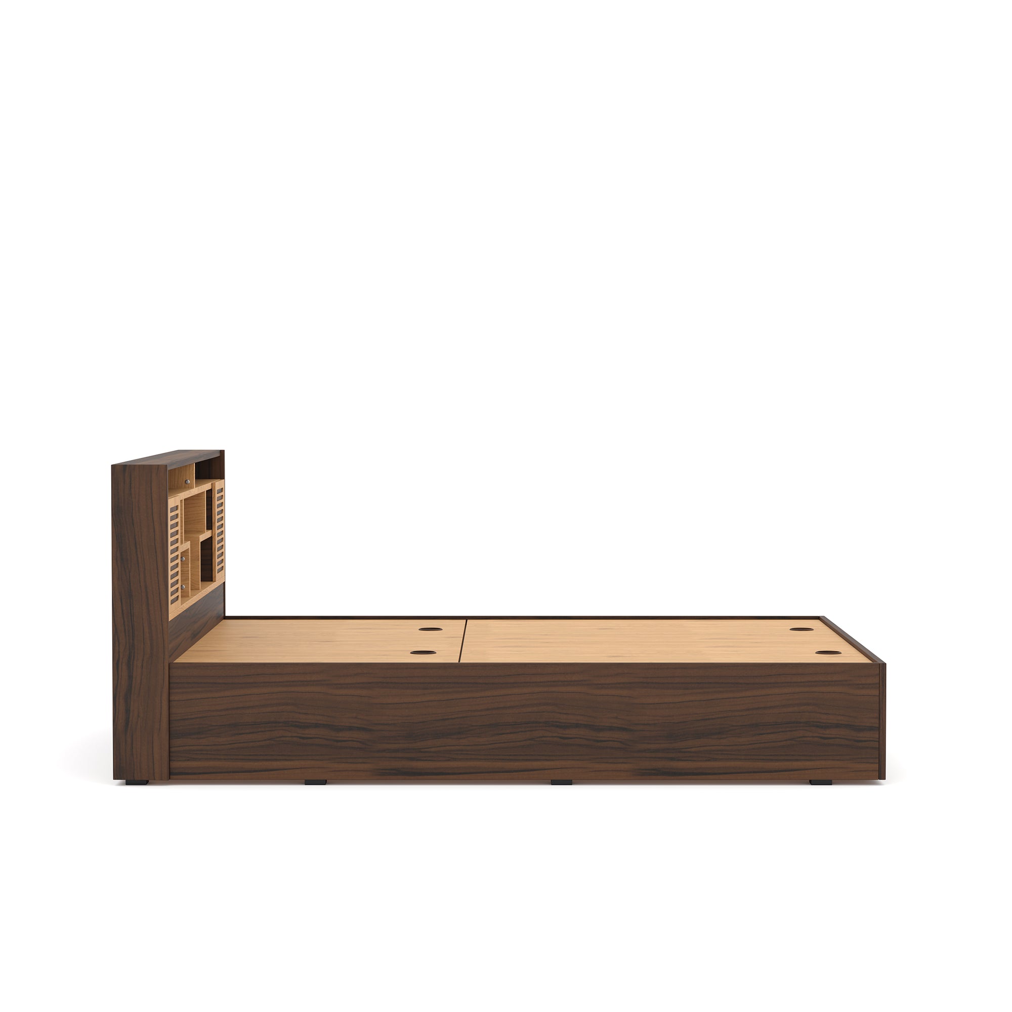 Nilkamal Czar 2 Queen Bed Box Storage (Beech / Walnut)