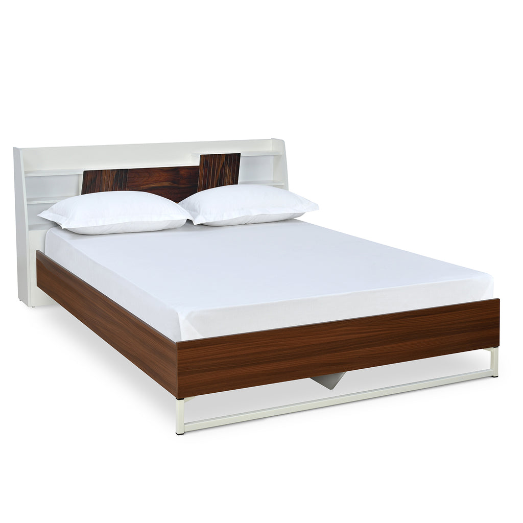 Nilkamal Slew Meta Bed Without Storage (Walnut)