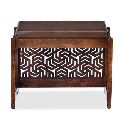 Nilkamal Corner Solid Wood Coffee Table with 2 Set Stools (Walnut)