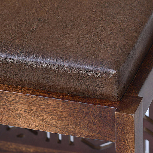 Nilkamal Corner Solid Wood Coffee Table with 2 Set Stools (Walnut)