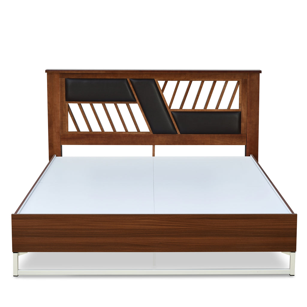 Nilkamal Zion Meta Bed Without Storage (Walnut)