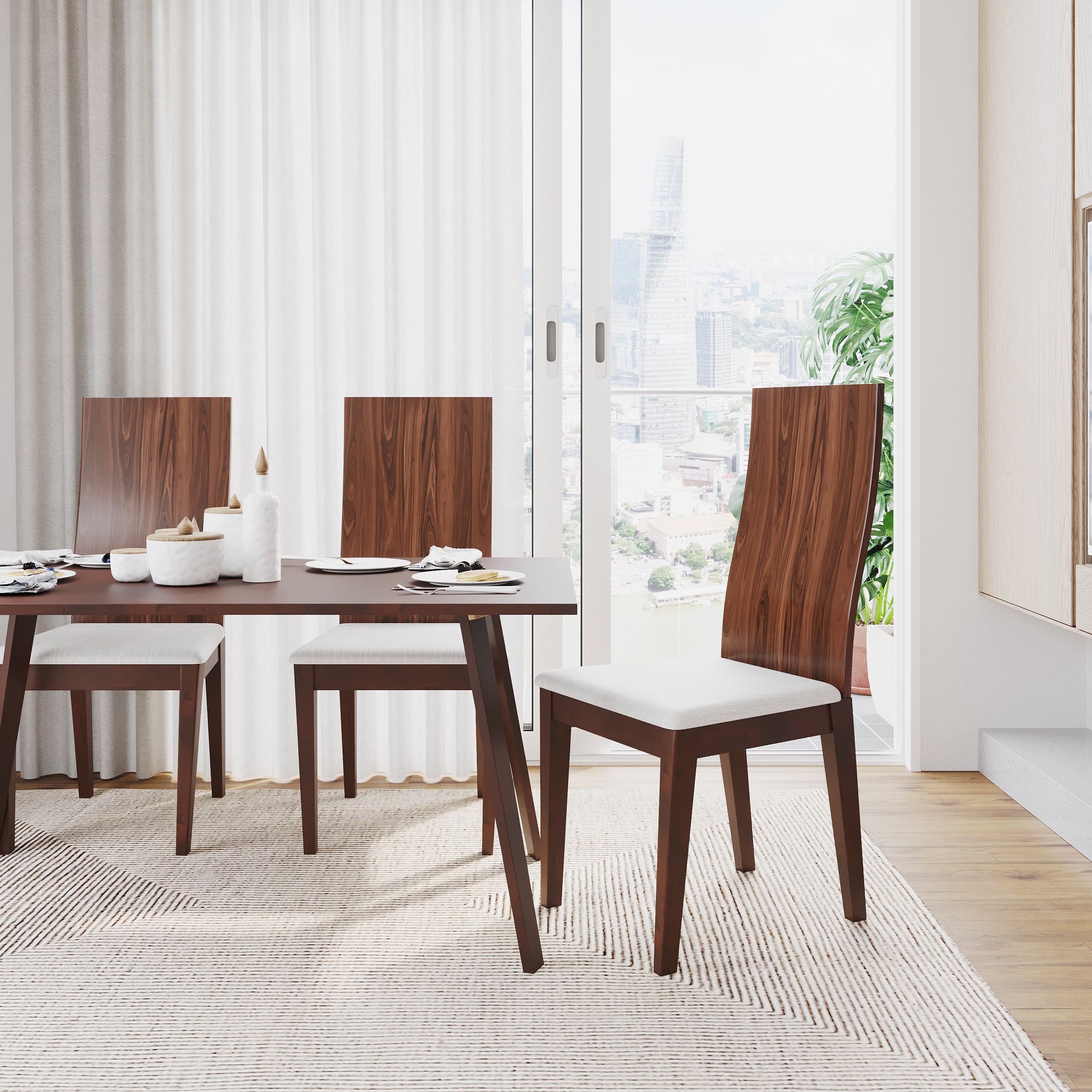 Nilkamal Solace Dining Chair (Beech)