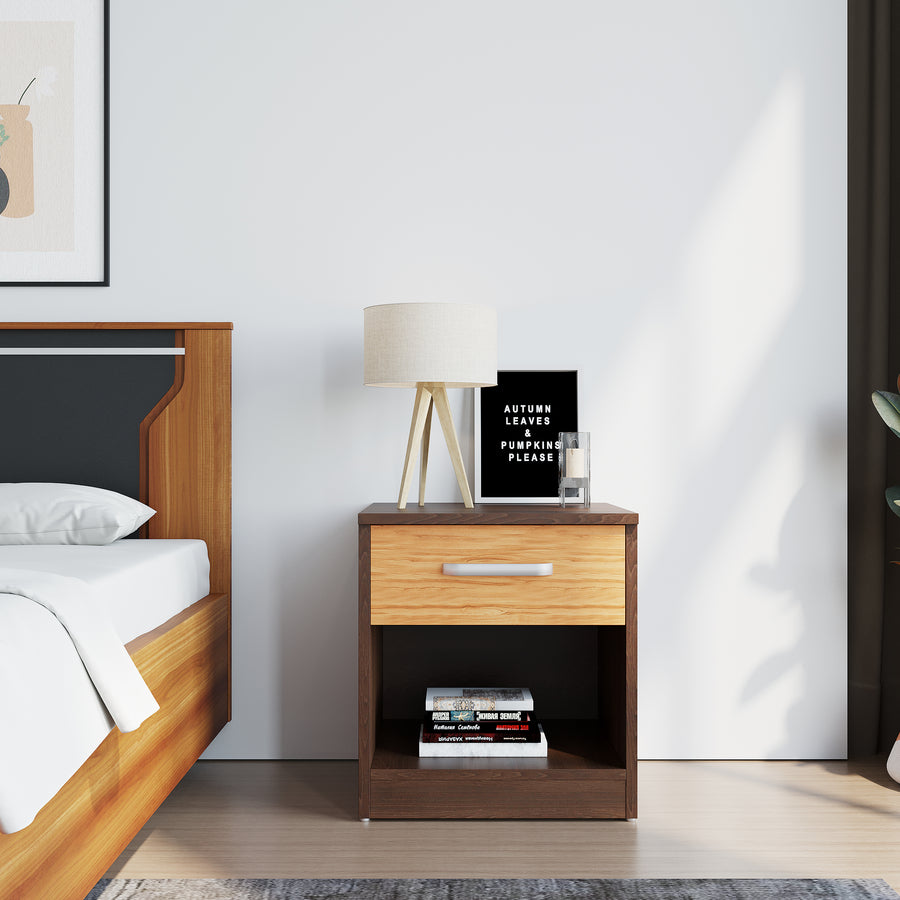 Nilkamal Enri Side Table (Wenge/Teak)