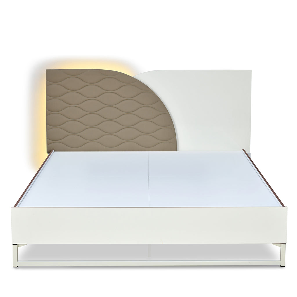 Nilkamal Plush Meta Bed   (White)