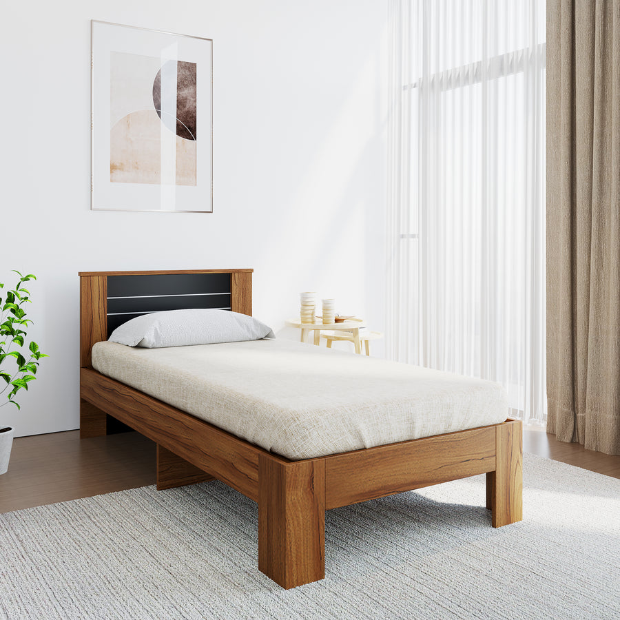 Nilkamal Campus Single Bed - Wenge/Walnut