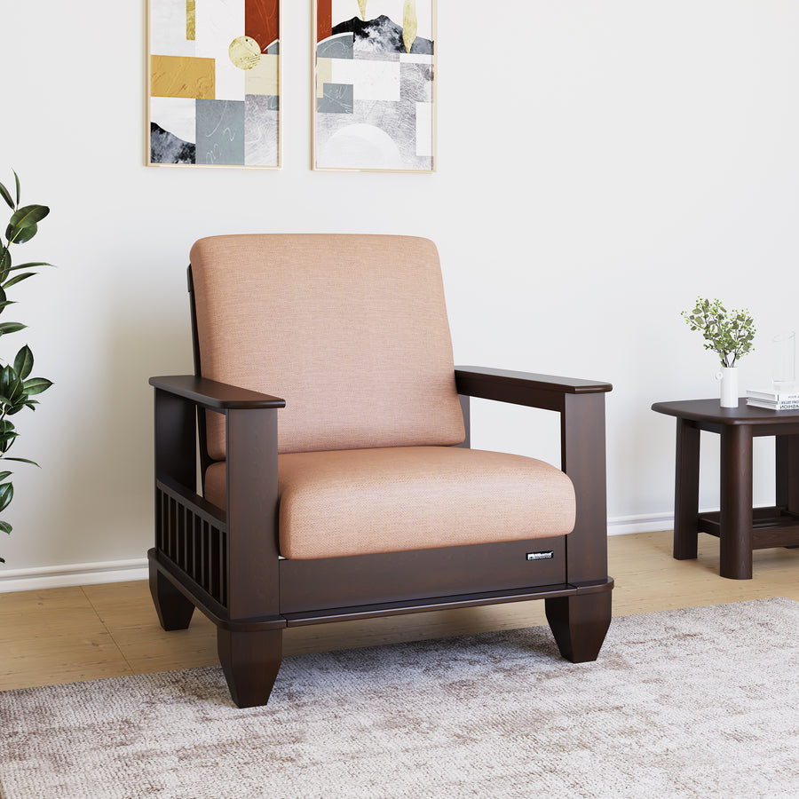 Nilkamal Manhattan 1 Seater Sofa - Cappuccino
