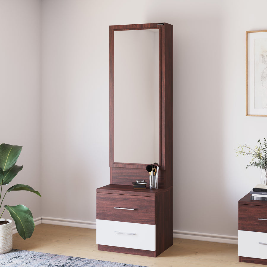 Nilkamal Tristar Dressing Table - Brown/White