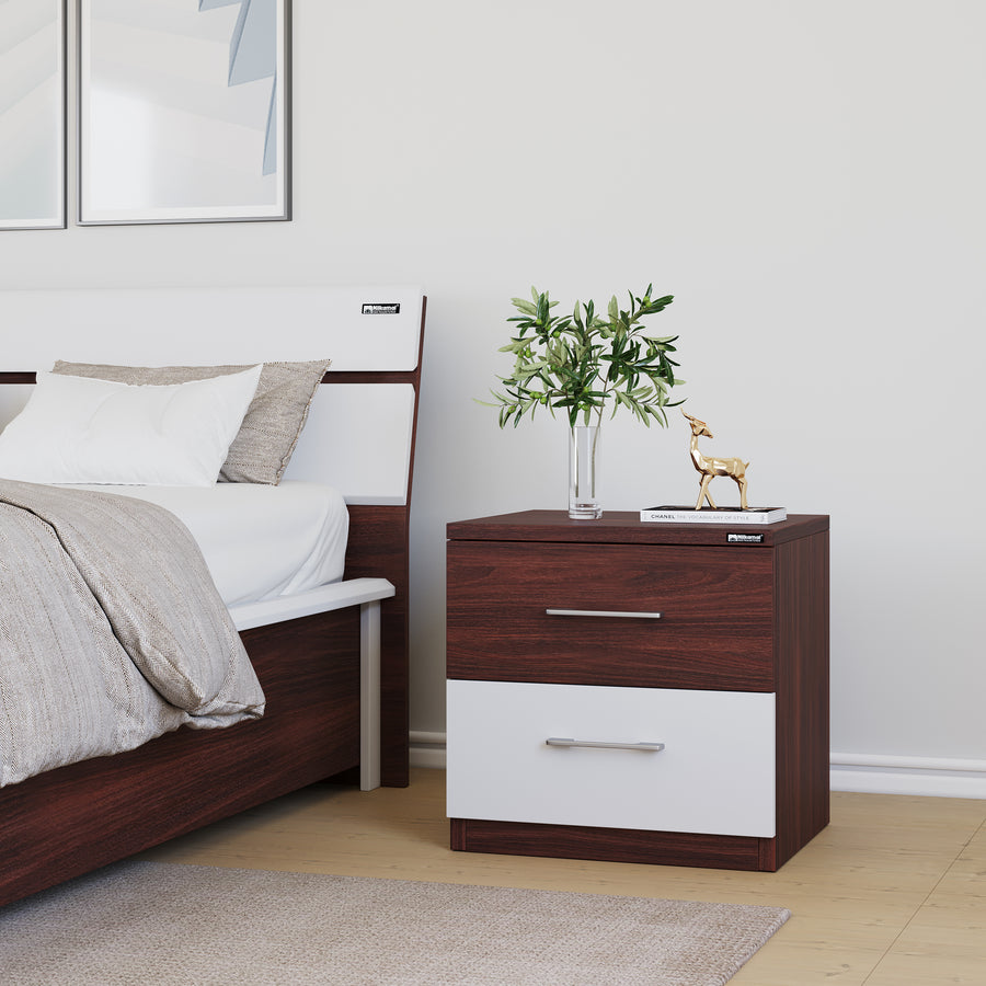 Nilkamal Tristar Side Table - Brown/White