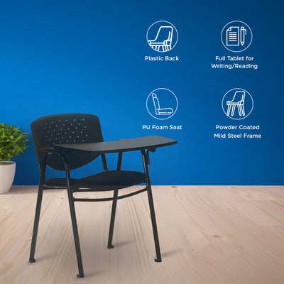Nilkamal study chair top with writing pad