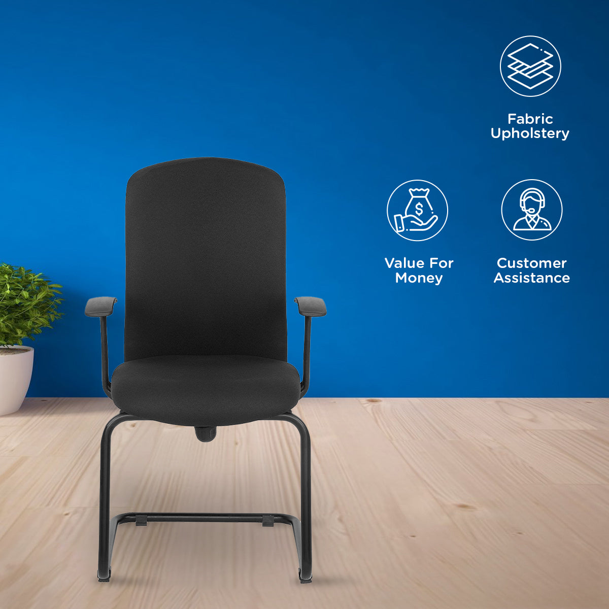 Nilkamal Optima Visitor Chair (Black)