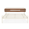 Nilkamal Nova Metal queen Bed (Ivory/Walnut)
