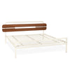 Nilkamal Nova Metal King Bed (Ivory/Walnut)
