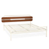 Nilkamal Nova Metal queen Bed (Ivory/Walnut)