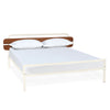 Nilkamal Nova Metal queen Bed (Ivory/Walnut)