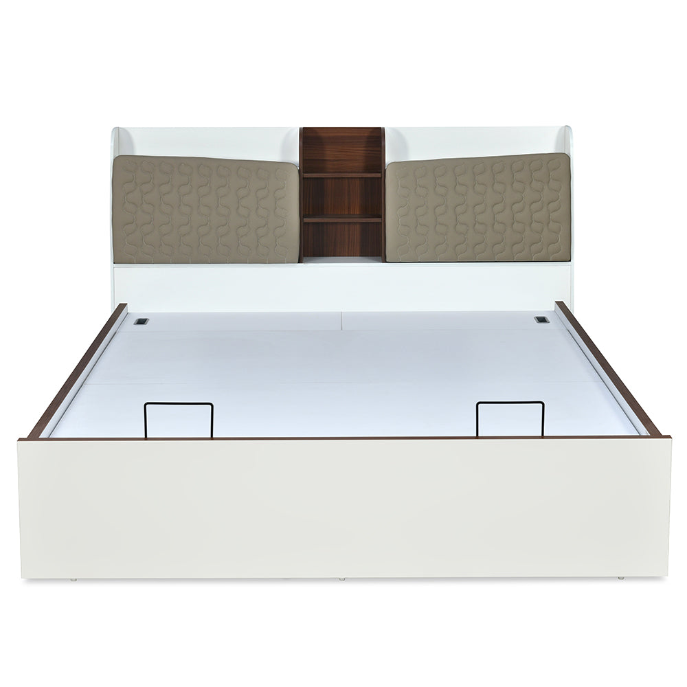 Nilkamal Alps Prime Bed With Semi Hydraulic Storage (White)