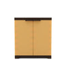 Nilkamal Freedom Mini 09 (FMSC09) Plastic Shoe Cabinet (Sandy Brown / Dark Brown) - Front View-2