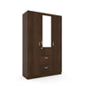 Nilkamal Mozart 3 Door Wardrobe with Mirror (Walnut)
