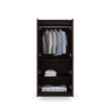 Nilkamal Crystal 2 Door Wardrobe (New Wenge & Natural Ebony)