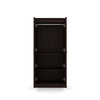 Nilkamal Crystal 2 Door Wardrobe (New Wenge & Natural Ebony)