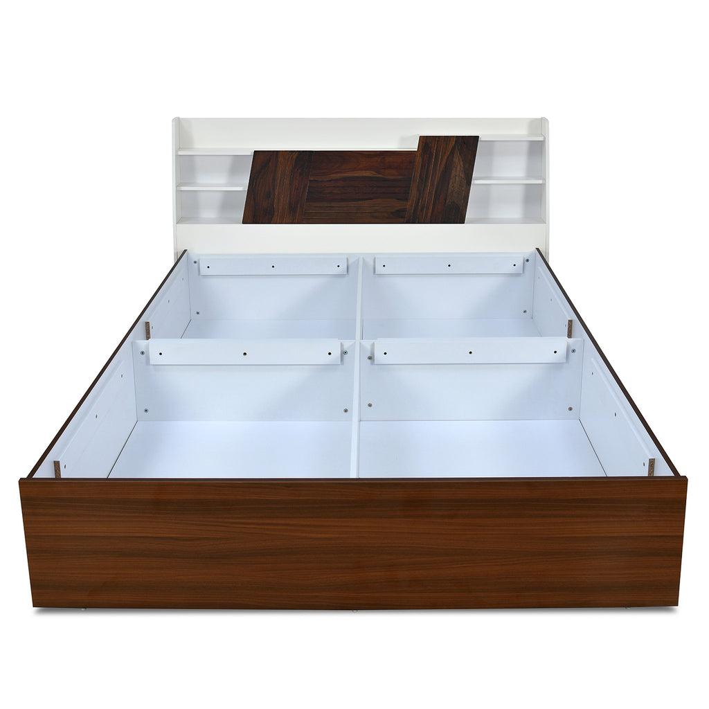 Nilkamal Slew Bed With Box Storage (Walnut)