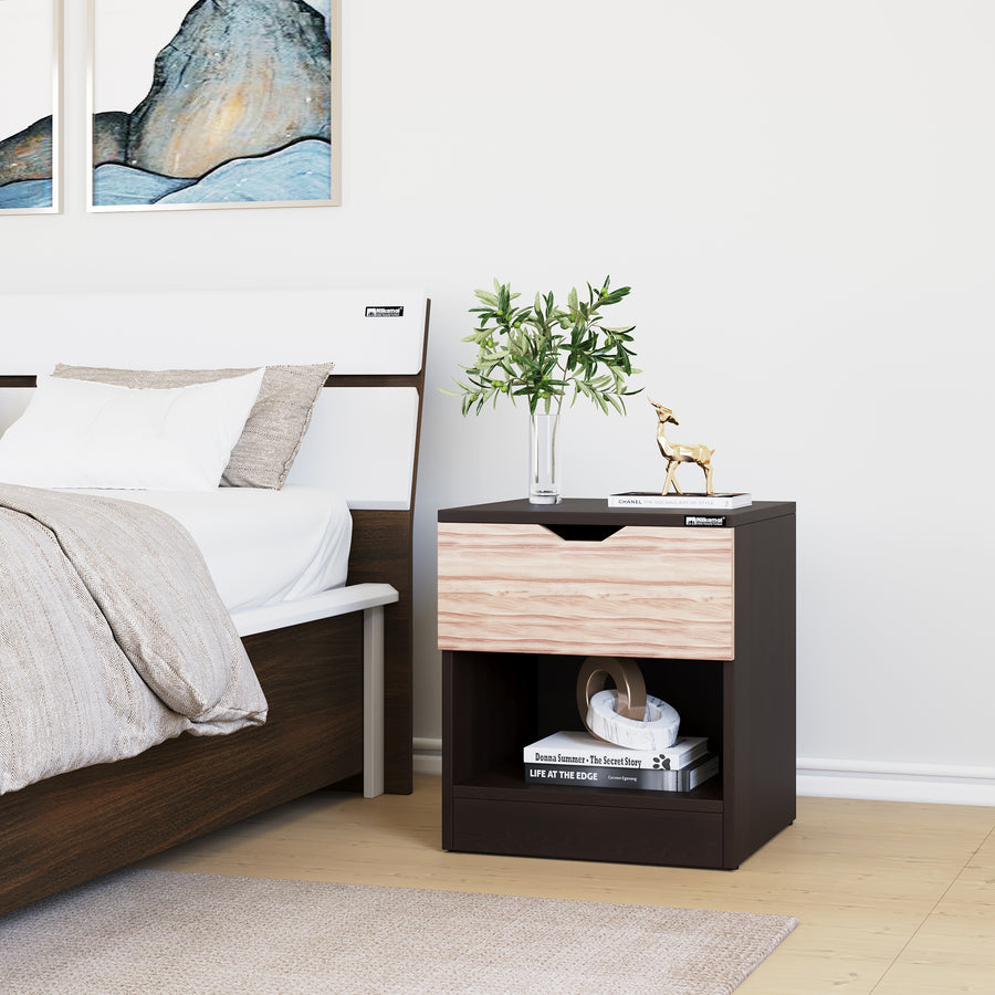 Nilkamal Terence Side Table (Wenge/Natural Ebony)