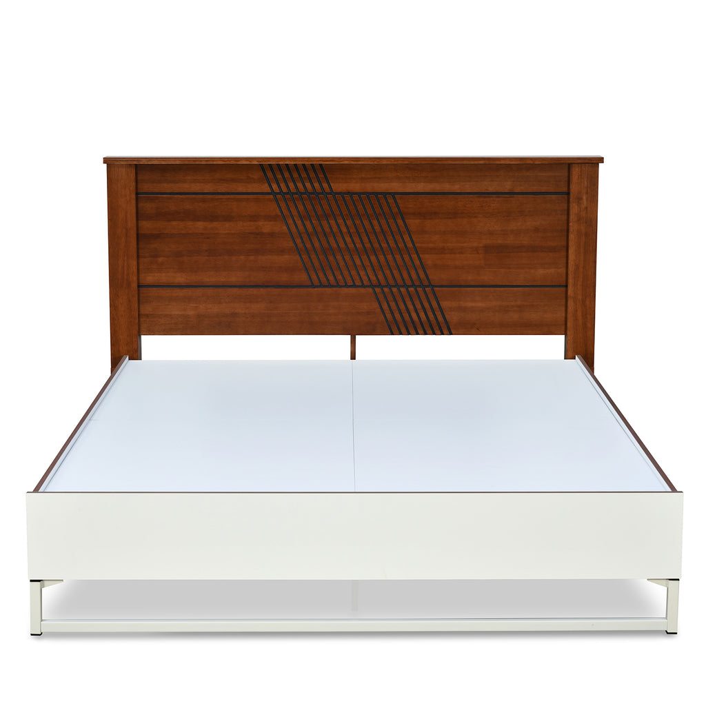 Nilkamal Electra Meta Bed Without Storage (White)