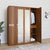Nilkamal Riva 4 Door Mirror Wardrobe (Walnut)