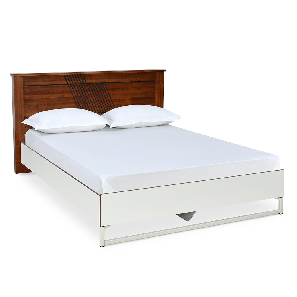 Nilkamal Electra Meta Bed Without Storage (White)