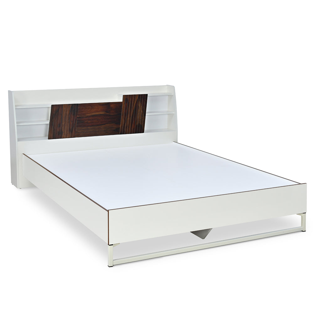 Nilkamal Slew Meta Bed Without Storage (White)