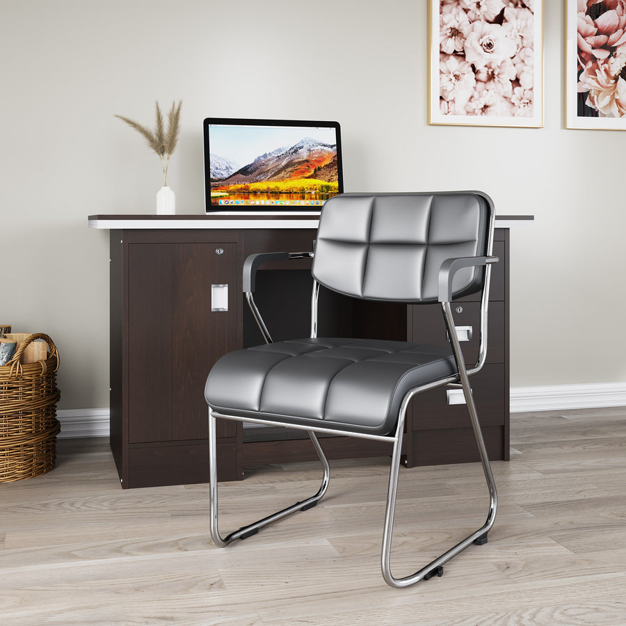 Nilkamal Contract 02 with Arm Visitor Chair (Black)