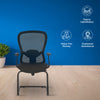 Nilkamal Alba Mid Back Visitor Chair (Black)