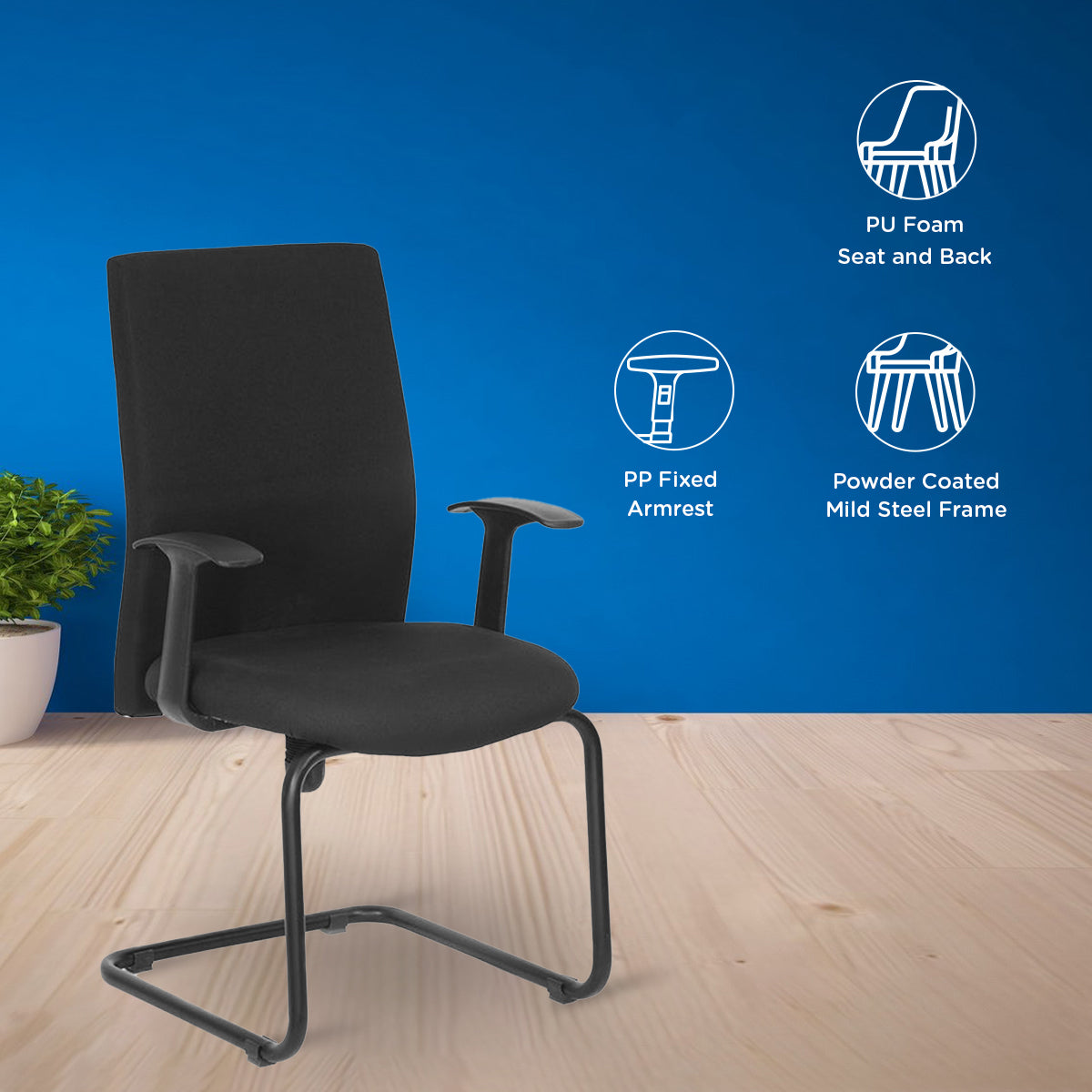 Nilkamal Optima Visitor Chair (Black)