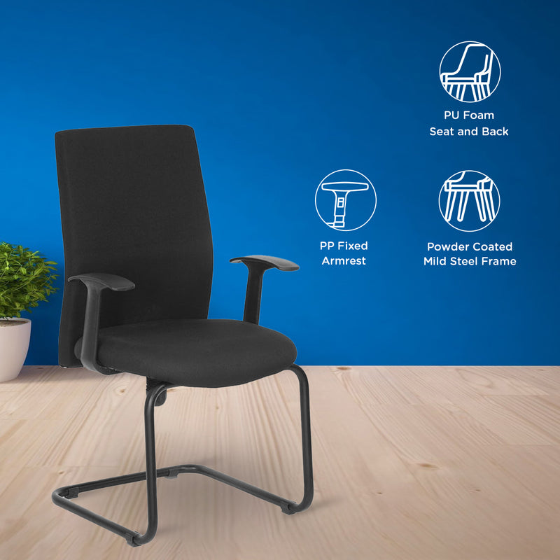 Nilkamal Optima Visitor Chair Black Nilkamal Furniture