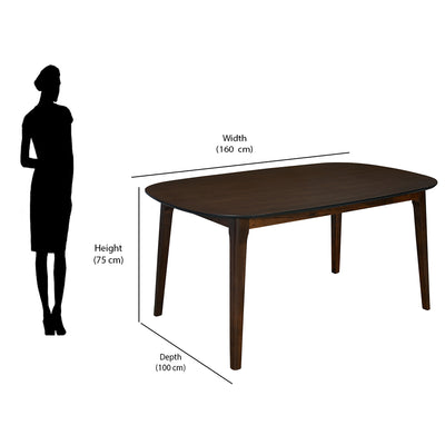 Nilkamal Bentley 6 Seater Dining Table (Brown)