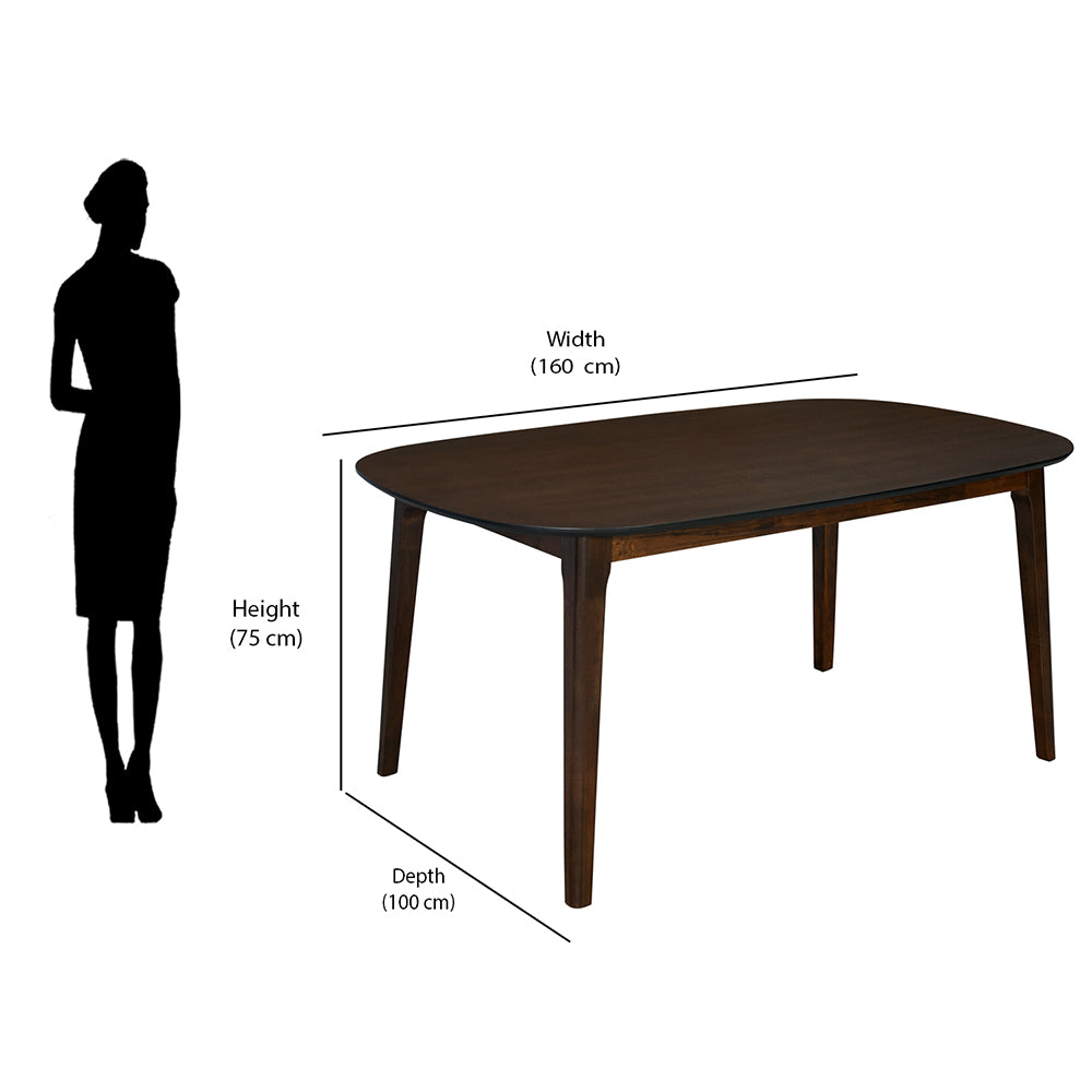 Nilkamal Bentley 6 Seater Dining Set (Brown)