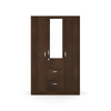 Nilkamal Mozart 3 Door Wardrobe with Mirror (Walnut)