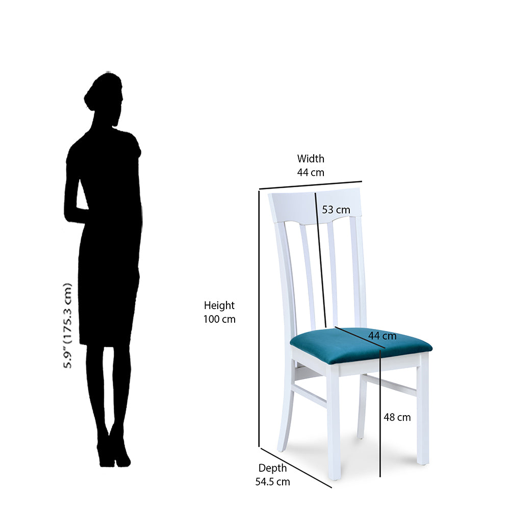 Nilkamal Lawson 6 Seater Dining Set with Bench (White)