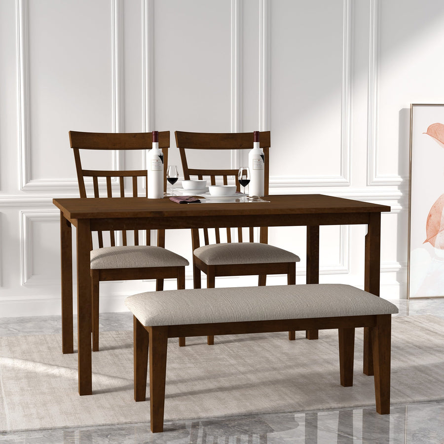 Nilkamal Colombia 4 Seater Dining Set with Bench (Wenge)