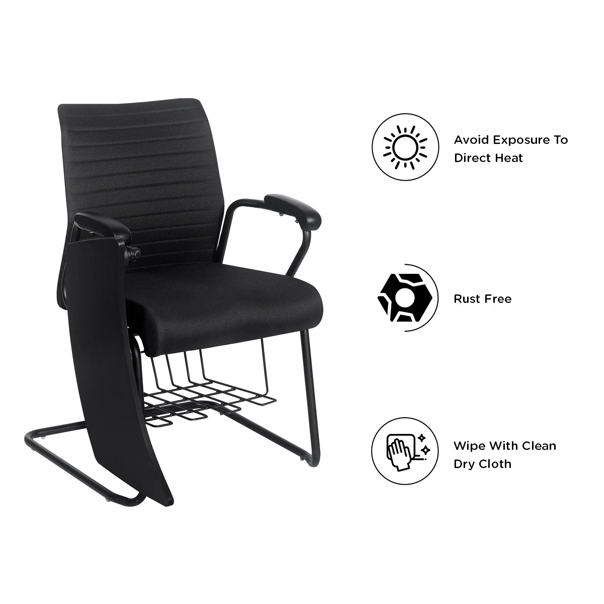 Nilkamal study chair with writing sale pad