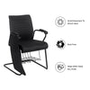 Nilkamal Thames Training Fabric Chair with Writing Shelf (Black)