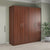 Max 4 Door Engineered Wood Wardrobe without Mirror (Classic Walnut)