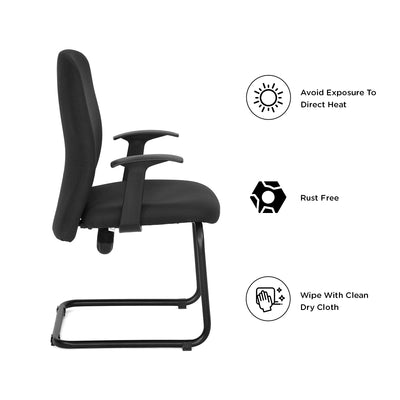Nilkamal Gary Visitor Chair (Black)