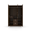 Nilkamal Mozart 3 Door Wardrobe with Mirror (Walnut)
