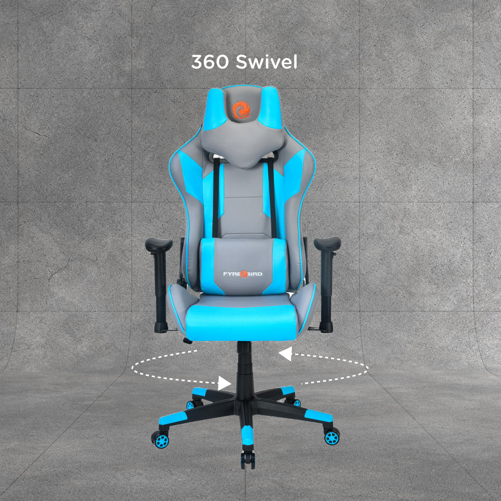 Nilkamal Fyrebird Athena Gaming Chair (Grey / Turquoise)