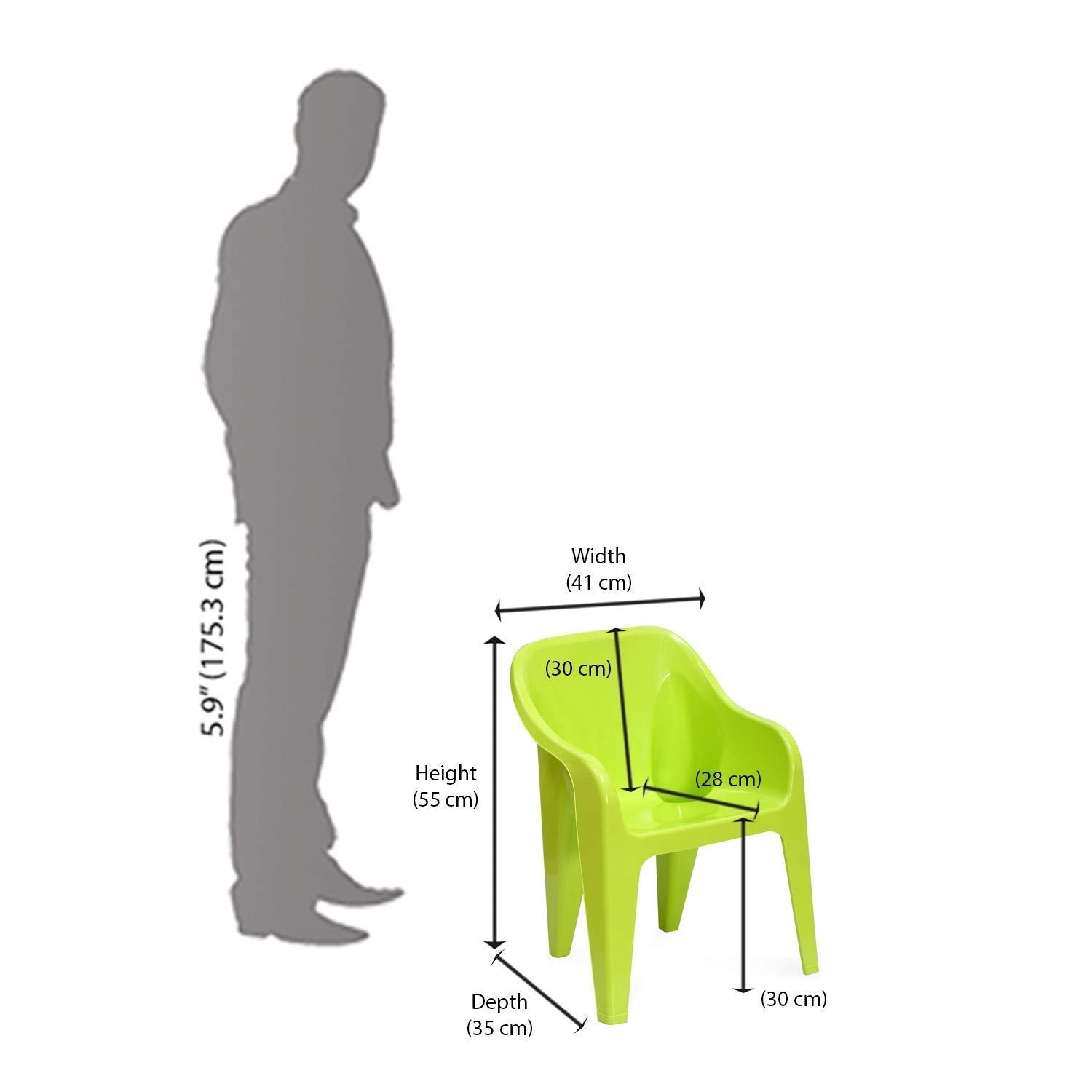 Nilkamal Eeezy Go Plastic Baby Arm Chair (Lime Light Green)