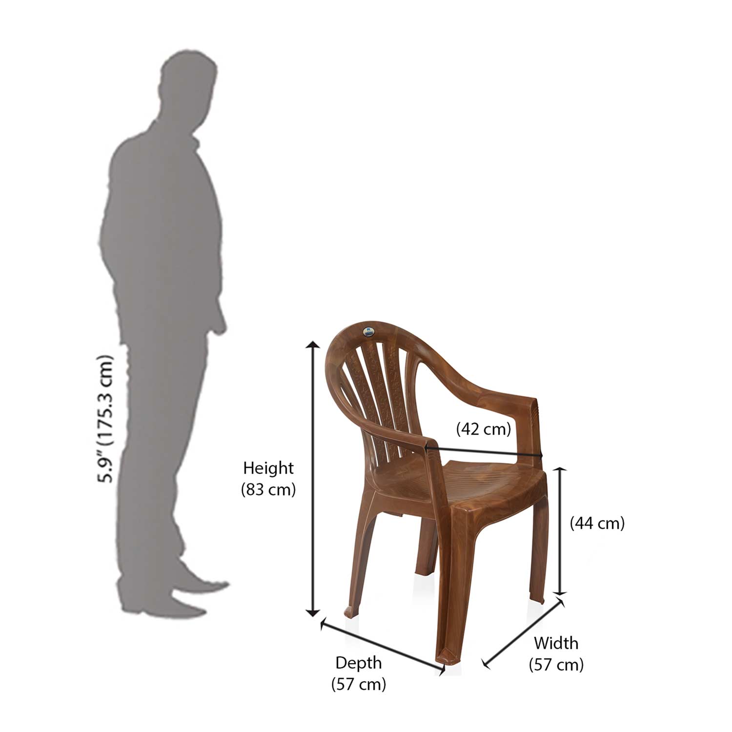 Nilkamal CHR2045 Plastic Arm Chair