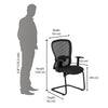 Nilkamal Alba Mid Back Visitor Chair (Black)