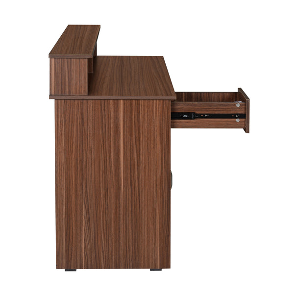 Nilkamal Aldrich New Computer Table (Walnut) Nilkamal Furniture